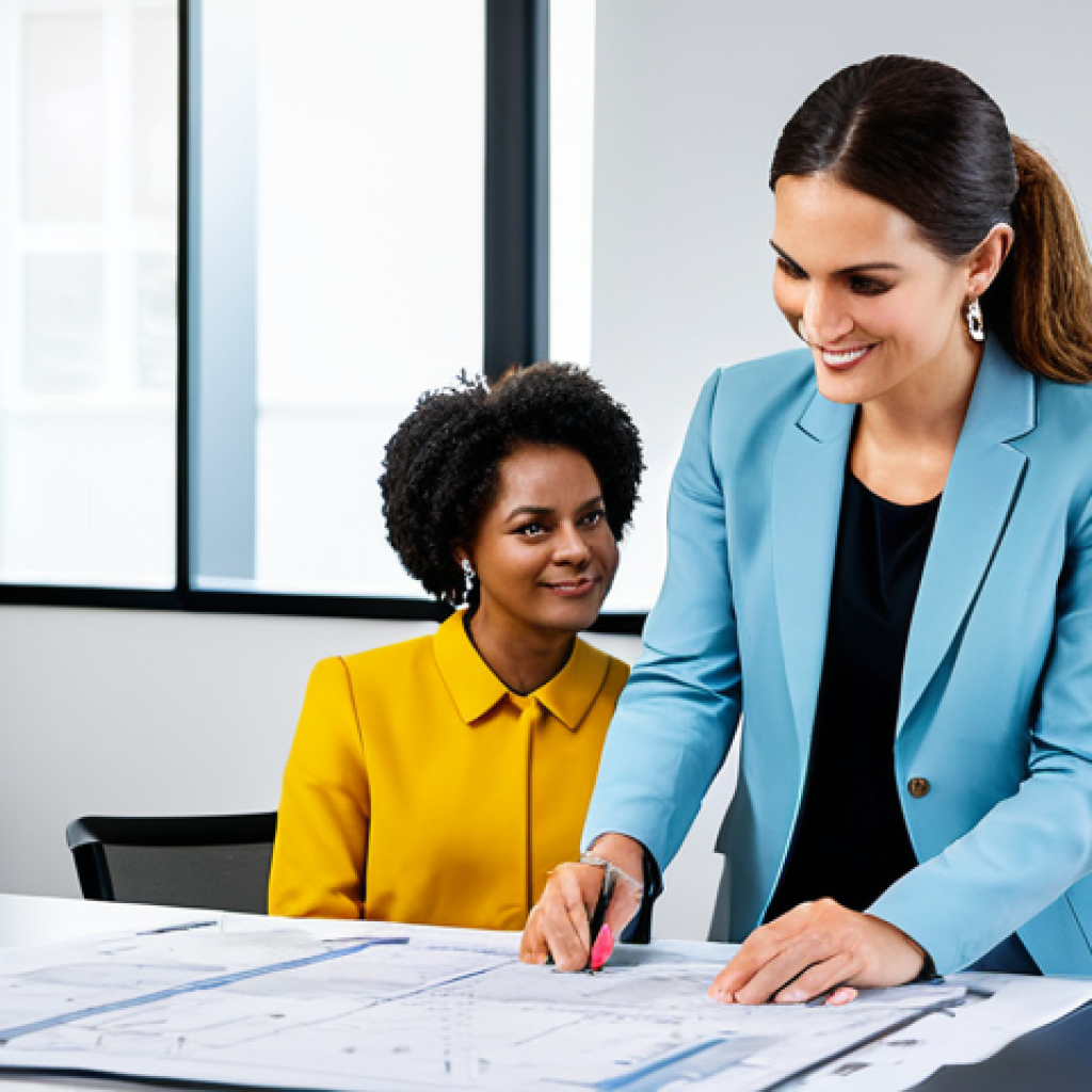 Event Planning Professional**

"A confident event planner in a stylish, modest business outfit, consulting with a client over blueprints in a bright, modern office setting, fully clothed, appropriate attire, safe for work, perfect anatomy, natural proportions, professional photography, high quality, family-friendly."

**