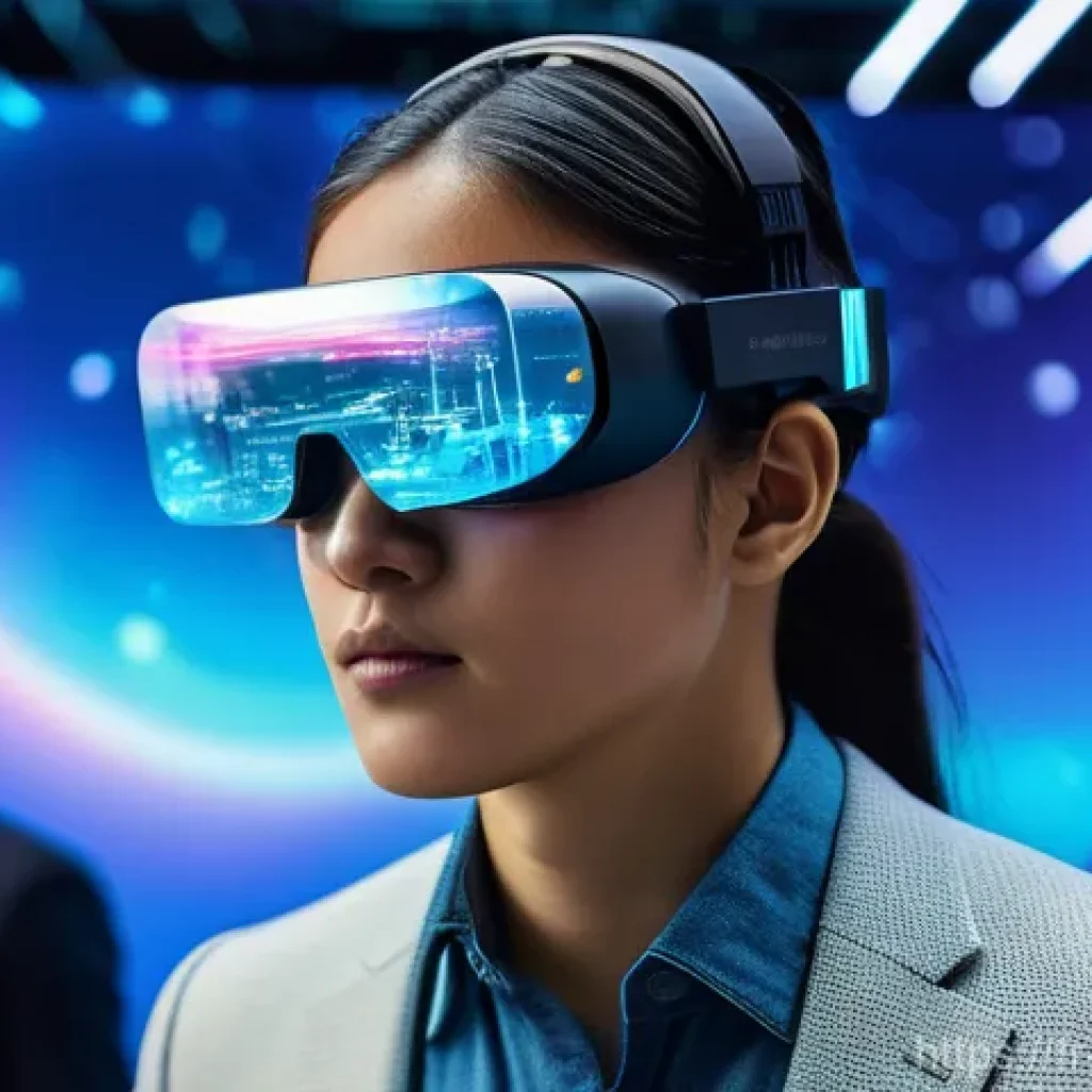 국내외 이벤트기획 산업 전망 - **Prompt for an Immersive Technological Event:**
    "A vibrant, ultra-modern event space, bustling ...