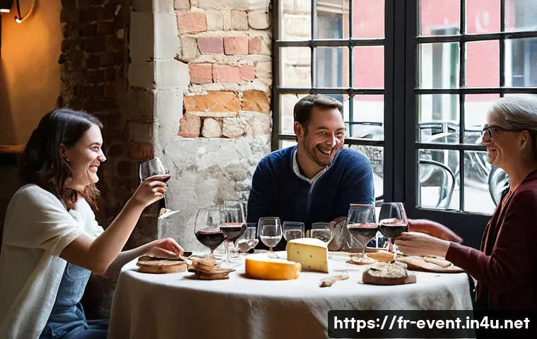 소규모 이벤트기획 전략 - **Prompt 1: A Cozy French Cheese Tasting Workshop**
    "A vibrant, intimate scene inside a charming...